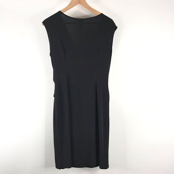 Clara Sun Woo Dress Jersey Sleeveless Faux Wrap - Picture 5 of 6